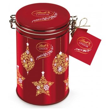 Lindt Lindor Vánoční dóza Řím 150 g