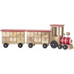 Bloomingville vláček Paulownia červená barva přírodní barva dřevo – Sleviste.cz