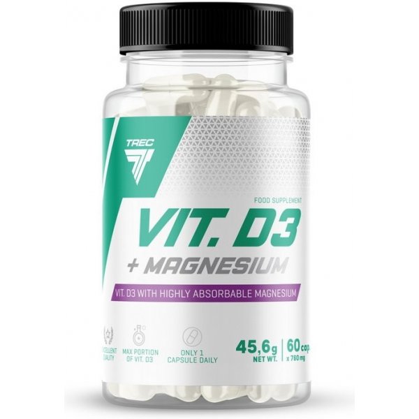 Doplněk stravy Trec Nutrition Vitamin D3 Magnesium 60 kapslí