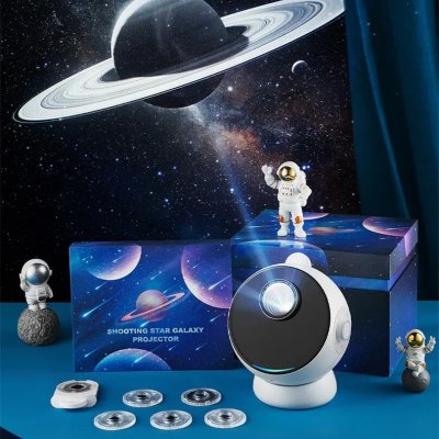 Projektor galaxie se simulací padající hvězdy | Domácí planetárium - 12 kazet – Hledejceny.cz
