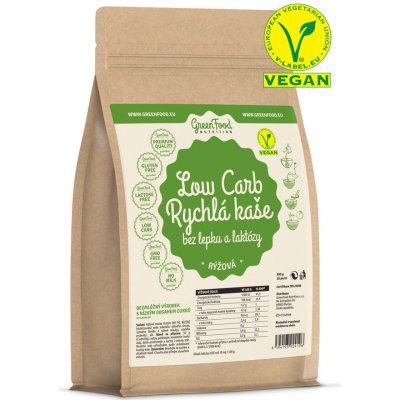 GreenFood Nutrition LOW CARB Rychlá kaše Rýžová 500 g – Zboží Mobilmania