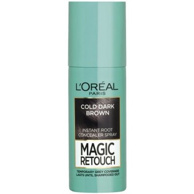 L'Oréal Paris Magic Retouch sprej na vlasy pro zakrytí odrostů a šedin černohnědá 75 ml – Zboží Mobilmania