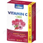 Vitar Vitamin C + zinek + echinacea a šípek 30+15 tablet – Hledejceny.cz