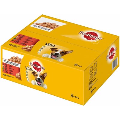 PEDIGREE Pouch Adult Gem. Selektion Giant Pack 1 80 x 100 g – Hledejceny.cz