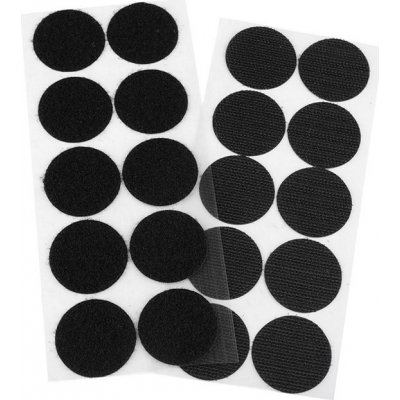 Suchý zip samolepicí kolečka Ø35 mm, malé, 2 černá – Zboží Mobilmania