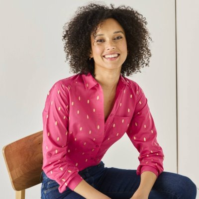 Košilová se zlatým potiskem růžová/zlatá – Sleviste.cz