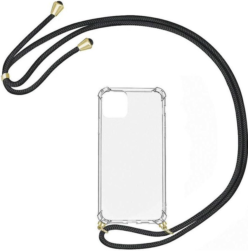 Pouzdro Jelly Case Rope Case Samsung M21 / M30S na krk - černé