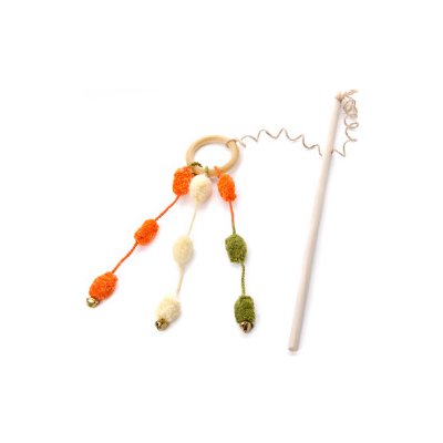 JK Kroužek, bambulky a rolničky na prutu 30 cm – Zboží Dáma