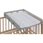 Přebalovací pult OGY Scarlett na postýlku - šedý - s přebalovací podložkou Hvězdička - Bílá – Zboží Dáma