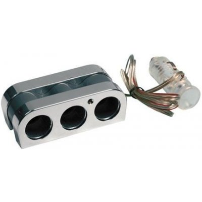 Lampa 12V 10A 2m Roztrojka s kabelem chrom – Zboží Živě