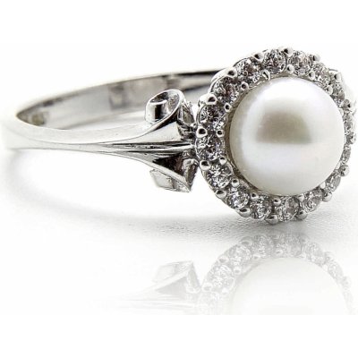 Diante Zlatý prsten s perlou 59627974 – Zboží Mobilmania