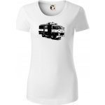 Hasičské auto Hasiči Dámské triko z organické bavlny Origin GOTS Bílá – Zboží Mobilmania