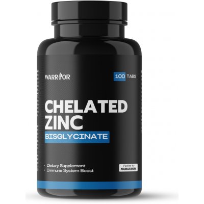 Warrior Zinek Chelát Bisglycinát tablety 100 tablet MAX – Hledejceny.cz