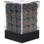 Chessex Sada 36 kostek D6 12 mm tmavě šedá/měděná – Zboží Živě