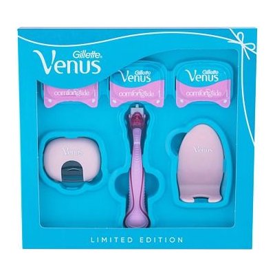 Gillette Venus ComfortGlide dámský set holící strojek s jednou hlavicí 1 ks  + náhradní hlavice 2 ks + kryt na holící strojek + držák do sprchy na holící  strojekdárková sada od 242 Kč - Heureka.cz