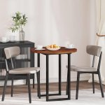 Omaxi 788658 Deska stolu Tmavě hnědá 70 x 2,5 cm (kruh) Pevné dubové dřevo – Zboží Dáma