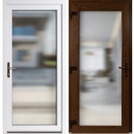 OknaDvereNaMiru.cz Vchodové plastové dveře 3-3 sklo crepi zlatý dub / bílá levé otevírání ven 100 x 210 cm – Zboží Mobilmania