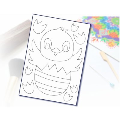 Radost v písku Šablona na pískování kuřátko se klube A4 210 x 297 mm – Zbozi.Blesk.cz