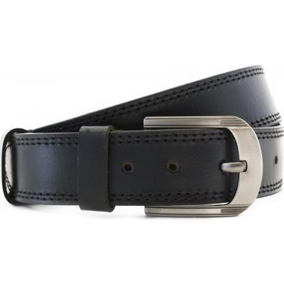 Arwel černý kožený pánský opasek s dvojitým šitím 913-5002-2-60/60-9008-40 – Sleviste.cz