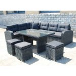 ROJAPLAST zahradní ratanová souprava MONTREAL antracit – Zboží Dáma