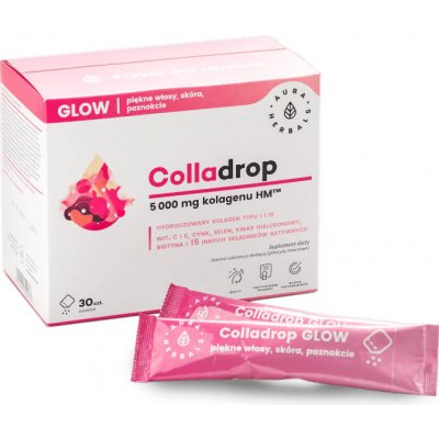 Aura Herbals Colladrop Glow Marine Collagen 5000 mg 30 sáčků – Hledejceny.cz