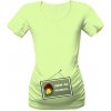Těhotenské a kojící tričko Tričko s potiskem na houbách dámské Limetková