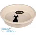 Trixie keramická miska s černou kočkou, s okrajem 0,25 l/13 cm – Zboží Dáma
