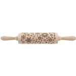 Váleček dřevo Dekor 20/38 cm VLOČKA puntík – Hledejceny.cz