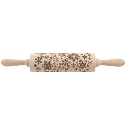 Váleček dřevo Dekor 20/38 cm VLOČKA puntík – Hledejceny.cz