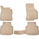 Koberce gumové Novline Škoda Superb III 2015 - 2024 se zvýšeným okrajem, béžové | – Zboží Mobilmania