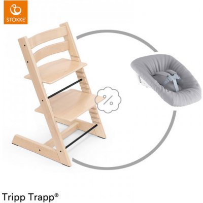 Stokke Tripp Trapp Natural + novorozenecký set – Zboží Mobilmania