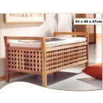 Masivní lavice z ořechového dřeva s úložným prostorem a podsedákem. Rozměry: 93x49x47cm. – Hledejceny.cz