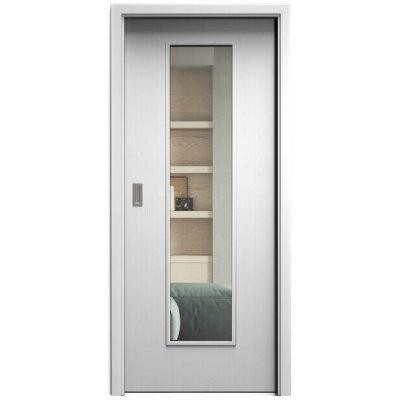 Sapeli Elegant Komfort M55 posuvné bílá pór 70 x 210 cm Čiré sklo – Hledejceny.cz