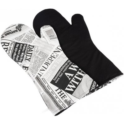 Bellatex Grilovací rukavice Noviny černá 22 x 46 cm – Zboží Mobilmania