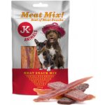 JK Animals Meat Snack Mix, sušené kuřecí a kachní maso, jehněčí a králičí filety 80 g – Zboží Mobilmania