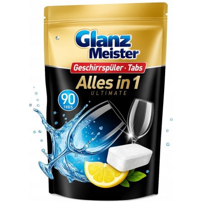 Glanz Meister tablety do myčky Ultimate All in 1 Lemon 90 ks – Zboží Mobilmania