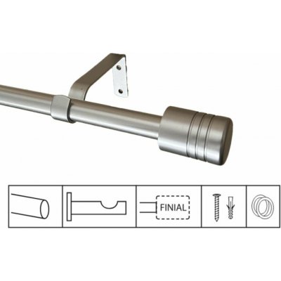 SP TREND Souprava záclonová roztažitelná VÁLEC 13/16 mm, 200-300 cm, šedá – Hledejceny.cz