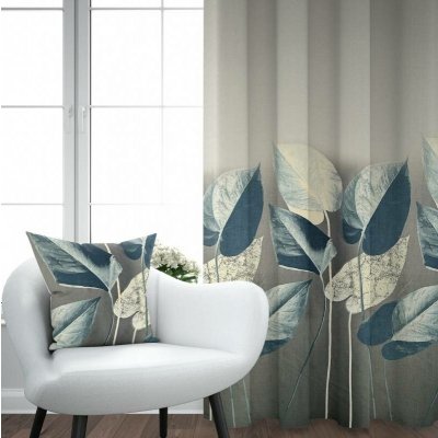 Ervi Blackout zatemňovací závěs Super print - Elegantní listí č.24 – Hledejceny.cz