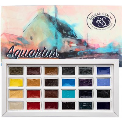 Roman Szmal Aquarius akvarelové barvy Pasqualino Fracasso Set 24ks – Hledejceny.cz