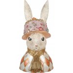 Clayre & Eef Dekorace busta králičí žena ve zdobeném klobouku - 26*26*50 cm - – Hledejceny.cz