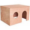 Domek pro hlodavce Trixie Dřevěný domek pro morčata rovná střecha 24 x 15 x 15 cm