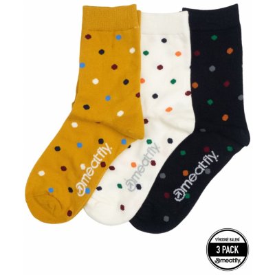 Meatfly ponožky Lexy Triple Pack Mini Dots Mnohobarevná