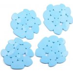 MSV sada 4 protiskluzových podložek GALETS, ve tvaru oblázků světle modrá 12 x13 cm – Hledejceny.cz