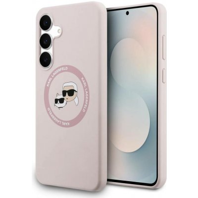 Karl Lagerfeld Liquid Silicone K&CH Heads MagSafe Samsung Galaxy S25 FE Pink KLHMS25FESKCHTCP – Hledejceny.cz