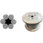 Lano ocelové 6x37M-FC, 14mm, Zn, cívka 500m – Hledejceny.cz