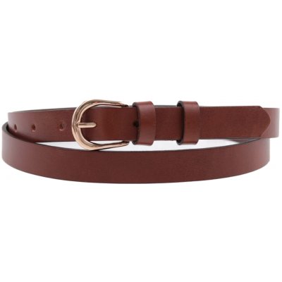 Špongr dámský úzký kožený opasek 20063 koňakově hnědý – Zboží Dáma