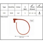 NGK fajfka na zapalovací svíčky gumová ohnutá (90) kabel 50 Cmm barva červená (NR 8048) – Hledejceny.cz