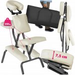 Tectake masážní křeslo z umělé kůže tectake béžové – Sleviste.cz
