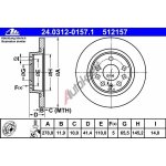 ATE Brzdový kotouč Power Disc - 278 mm AT 512157 | Zboží Auto