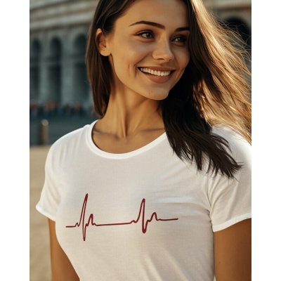 Bezvatriko.cz Dámské tričko pro doktorky a sestřičky Pulz Bílá – Zboží Mobilmania